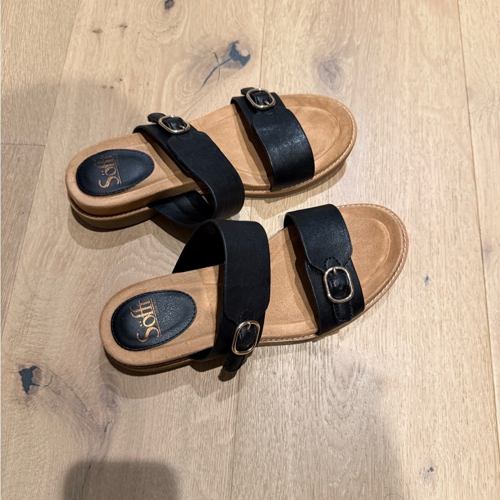 Sofft Black and Tan Women's Sandals